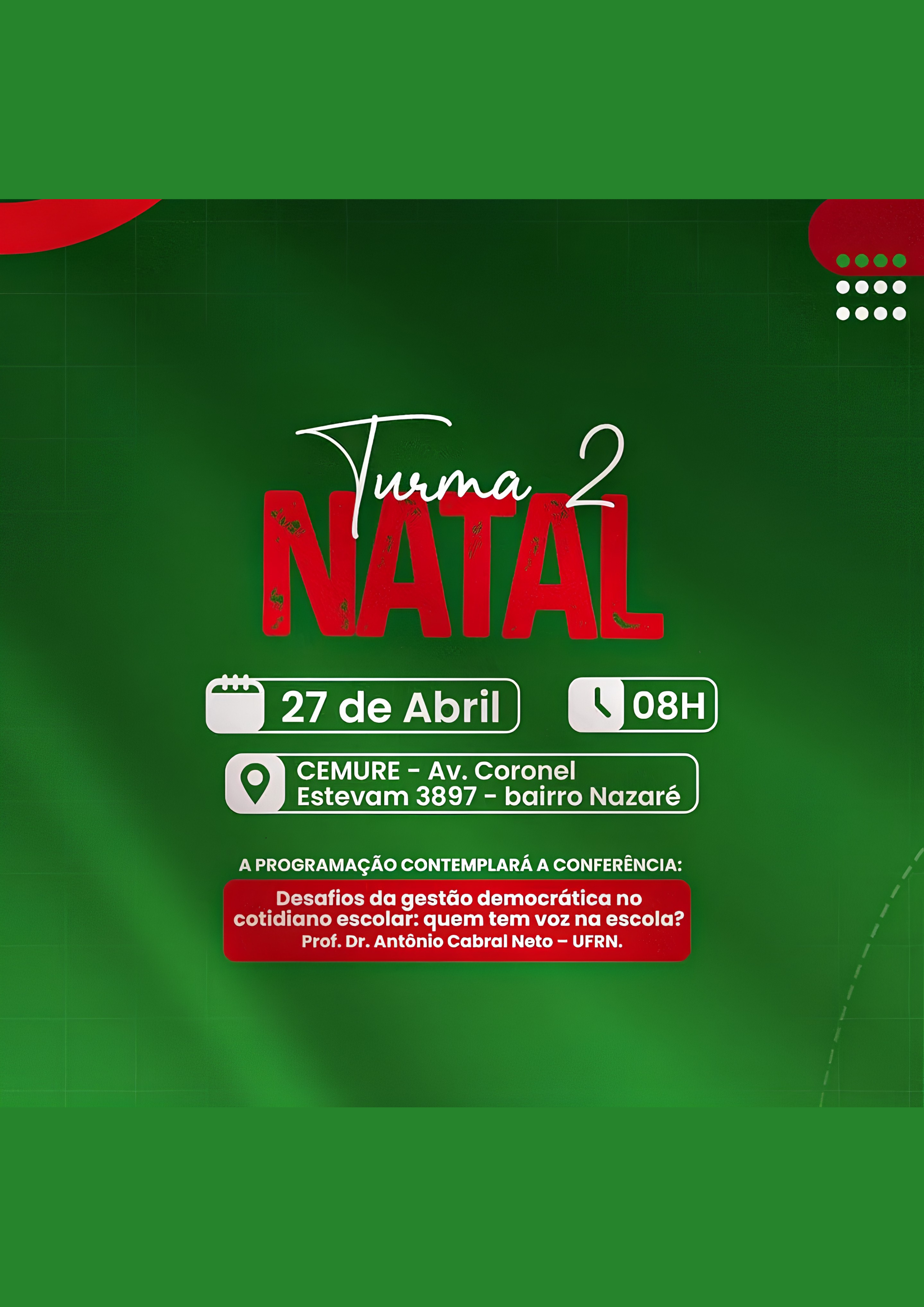 Página 2 programação da aula inaugural
