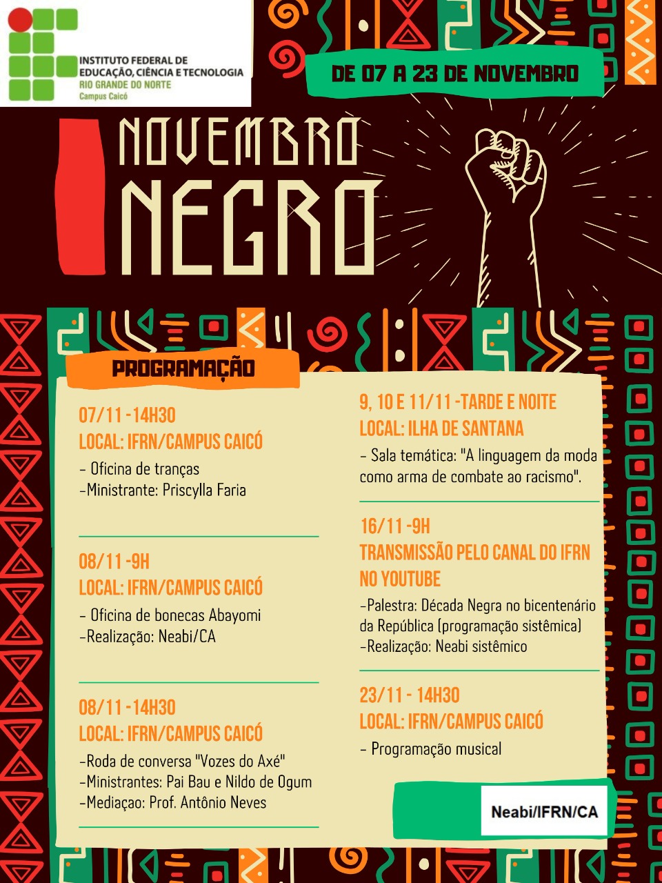 Novembro Negro-IFRN, Campus Caicó